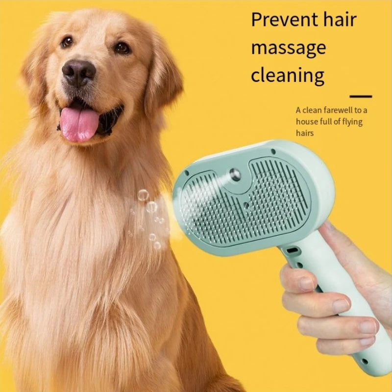 Upgraded Electric Pet Spray Grooming Comb Steamy Floating Hair Removal Cleaning Steam Brush Styling for Dogs Cats Accessories