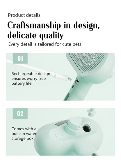 Pet steam brush